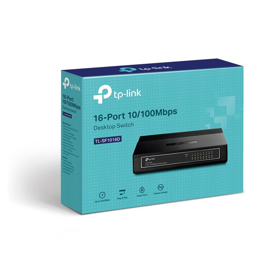 Switch Tp-link 16 Puertos 10/100 Mbps Tl-sf1016d