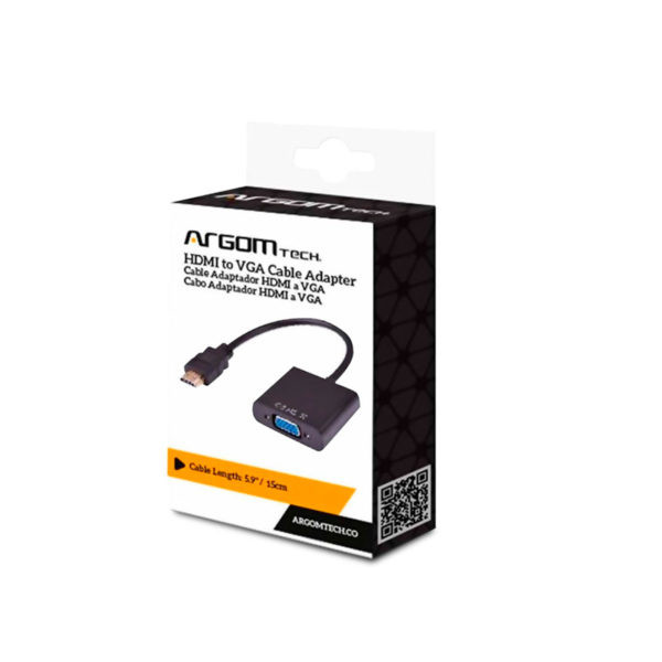 ADAPTADOR ARGOM HDMI TO VGA NEGRO