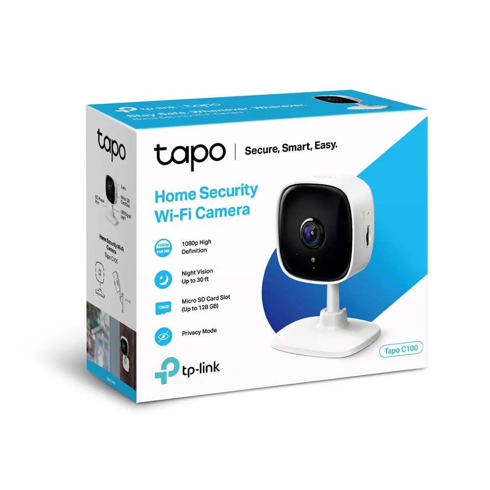 CAMARA WIFI FIJA DE SEGURIDAD PARA CASA 1080P FULL HD TAPO C100